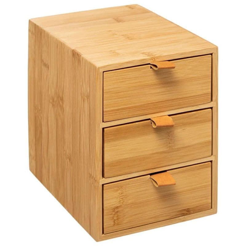 Bambusowy organizer z 3 szufladkami 5Five Simply Smart brązowy 21 x 20 cm 1 szt.