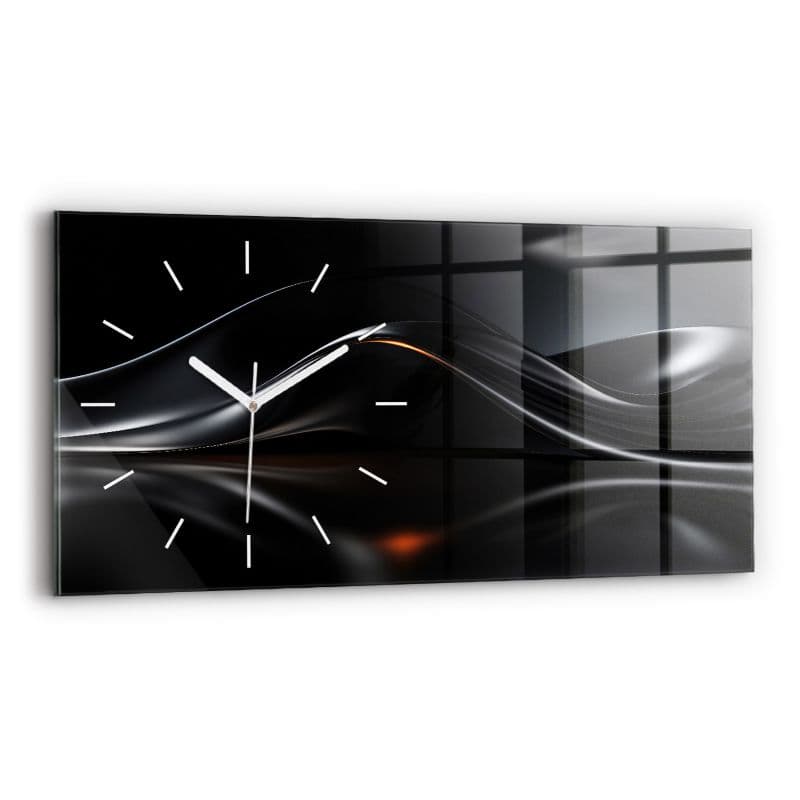 Zegar szklany białe wskazówki Wallfluent 60x30 cm Abstrakcja 1 szt.