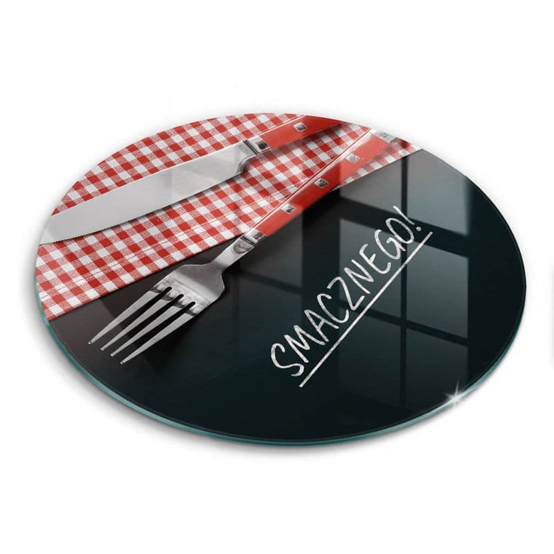 Szklana deska do krojenia Wallfluent fi40 cm Smacznego posiłku 1 szt.