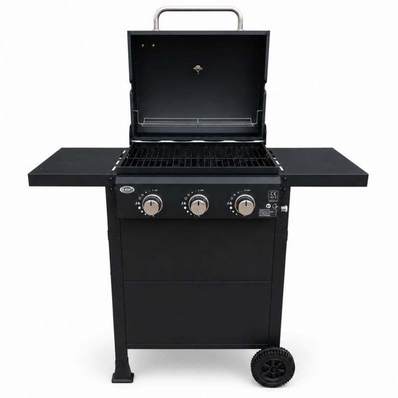 Grill gazowy DEKRAFT DE-G300-CABRIO 3-palnikowy 8,1 kW z termometrem, składane półki, 1 szt.