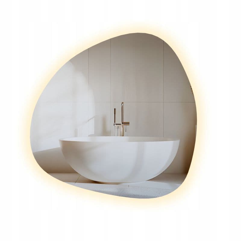 Lustro Lustrzany Świat LED Pluton Tricolor Podświetlane Nieregularny Kształt 94 X 94 cm 1 Szt.