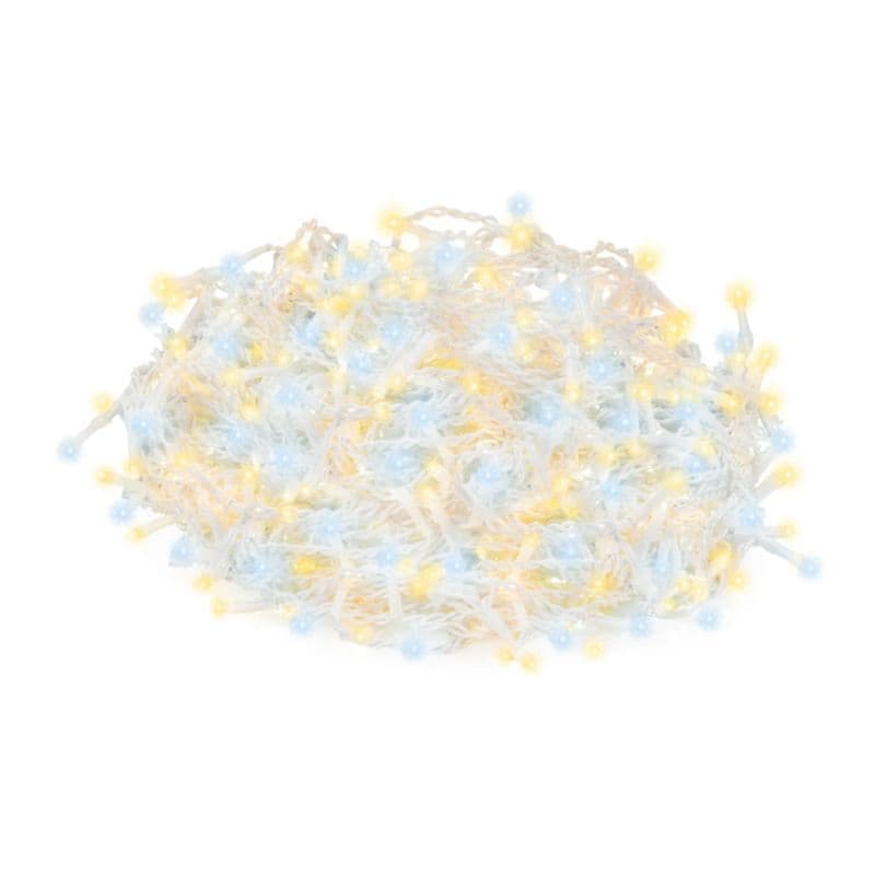 Kurtyna świetlna Springos 500 led girlanda, lampki wewnętrzno-zewnętrzne sople zimny biały + ciepły biały flash 1 szt.