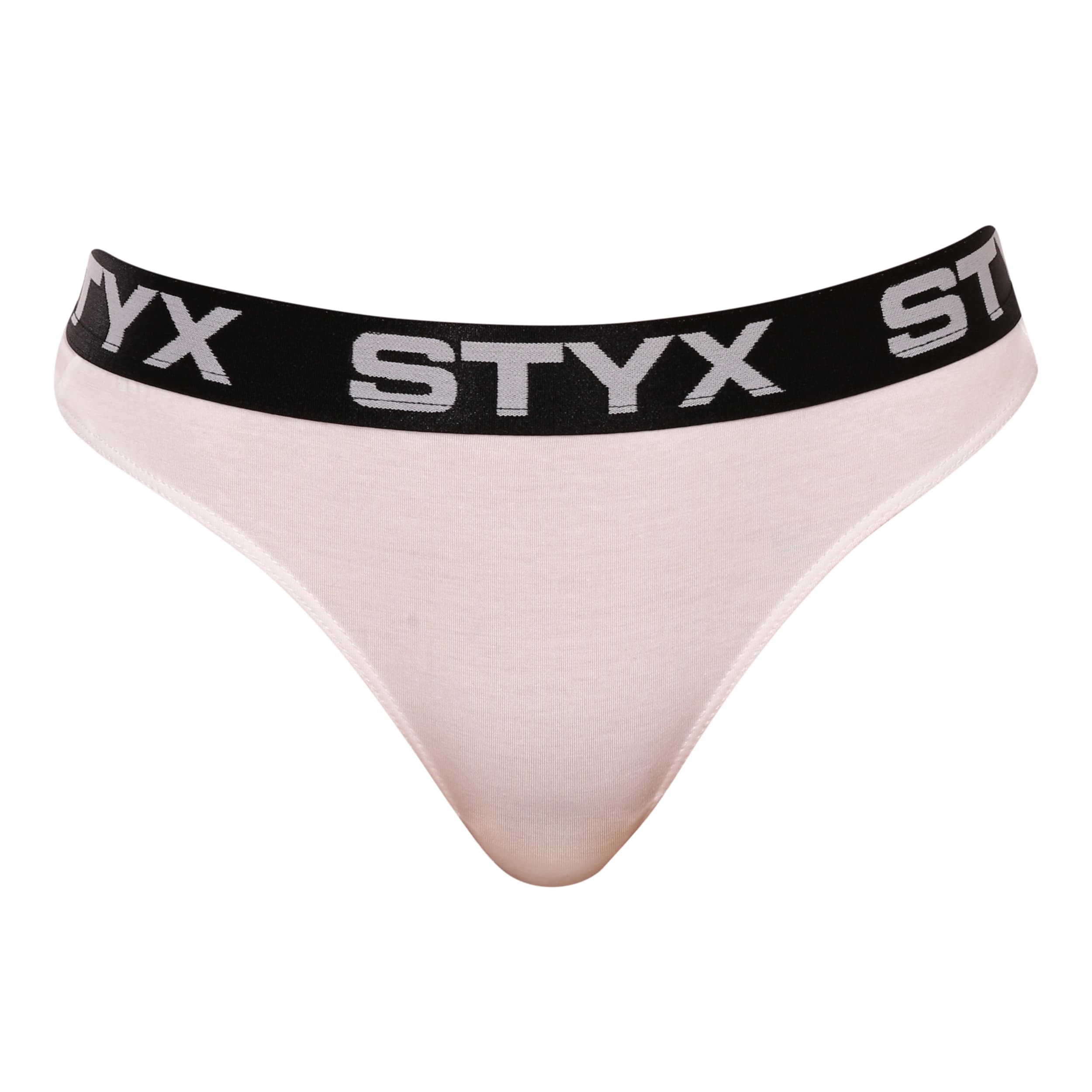 Stringi damskie Styx sportowa guma białe (IT1061) S