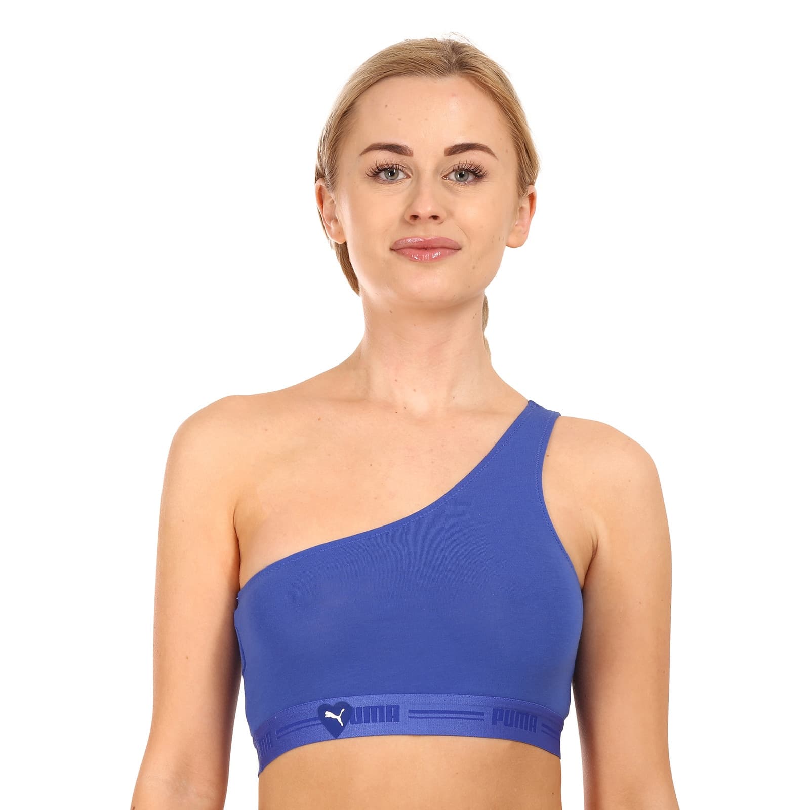 Damski biustonosz sportowy Puma niebieski (701221337 002) L