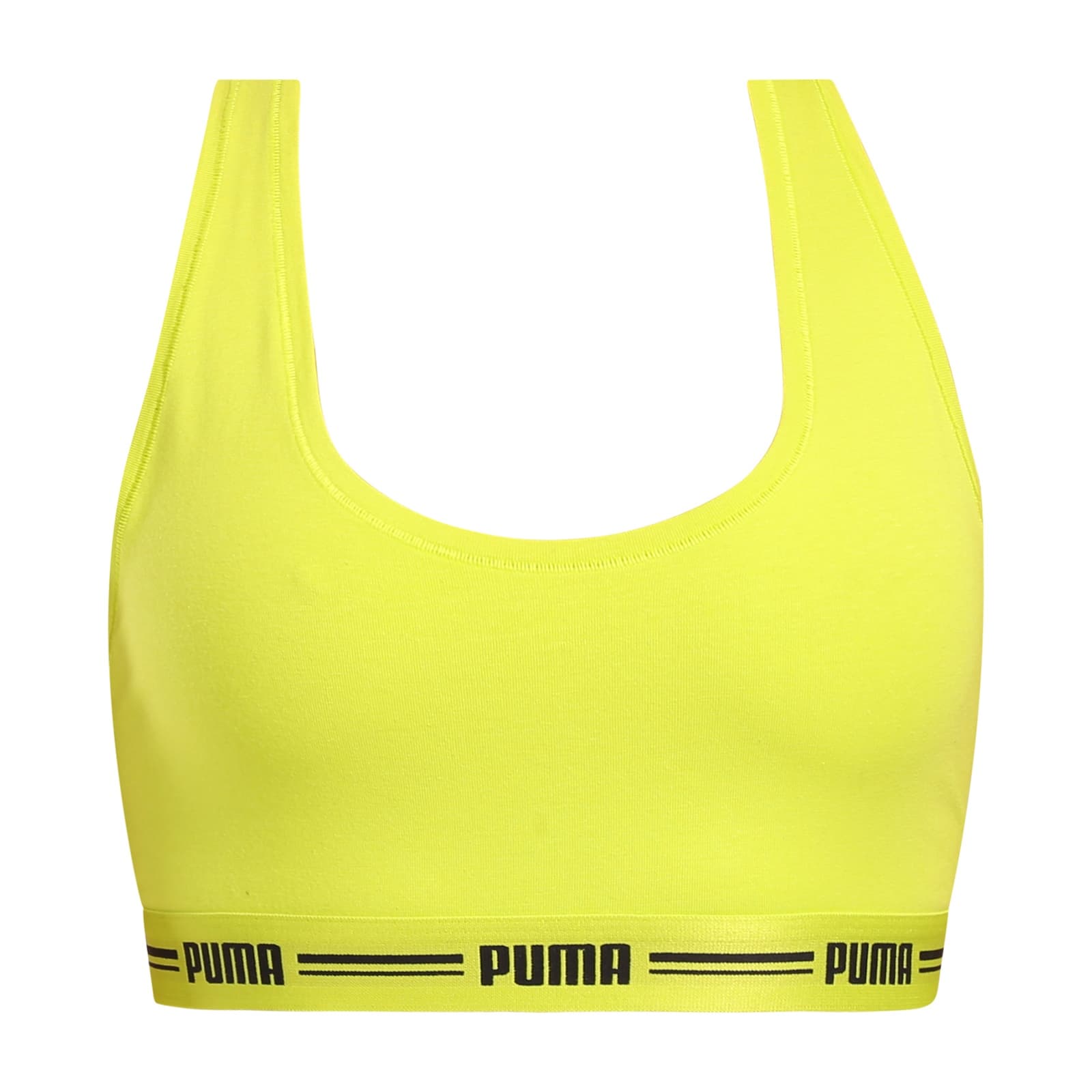 Damski biustonosz sportowy Puma żółty (604022001 021) S