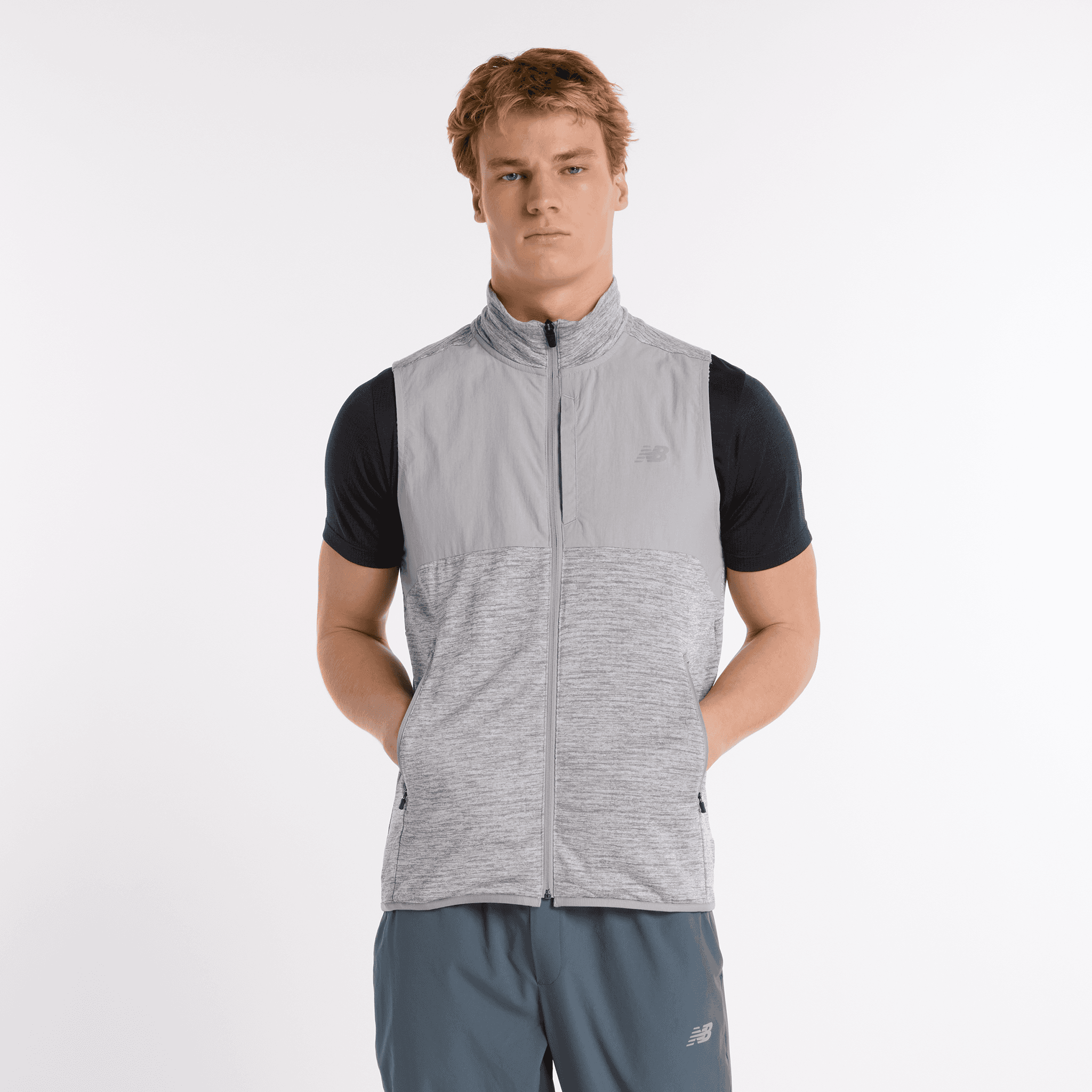 Bezrękawnik męski New Balance MV51200AG – szary