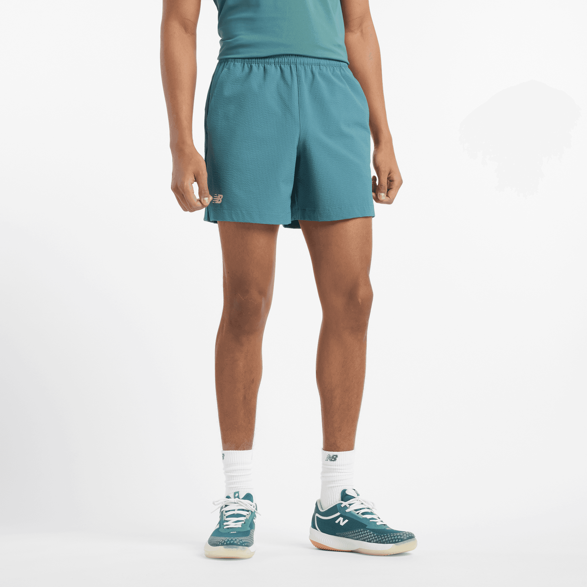 Spodenki męskie New Balance MS51402NUS – niebieskie