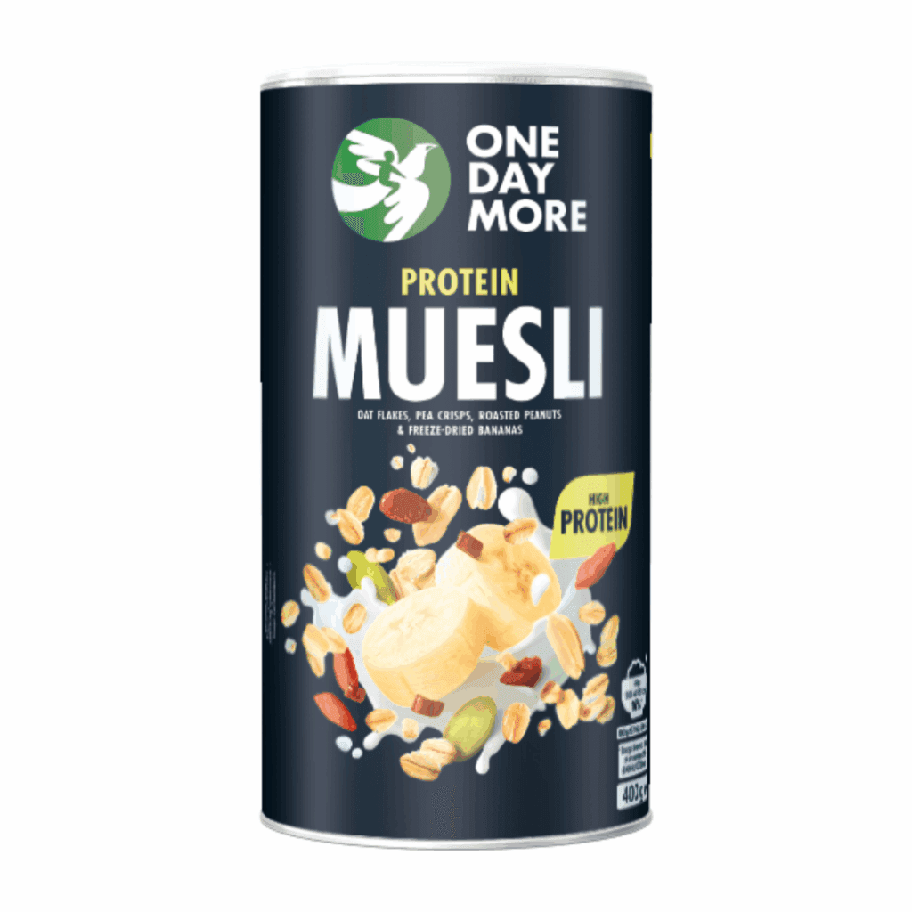 Musli Proteinowe z orzechami ziemnymi i bananem Nowa Receptura 400g