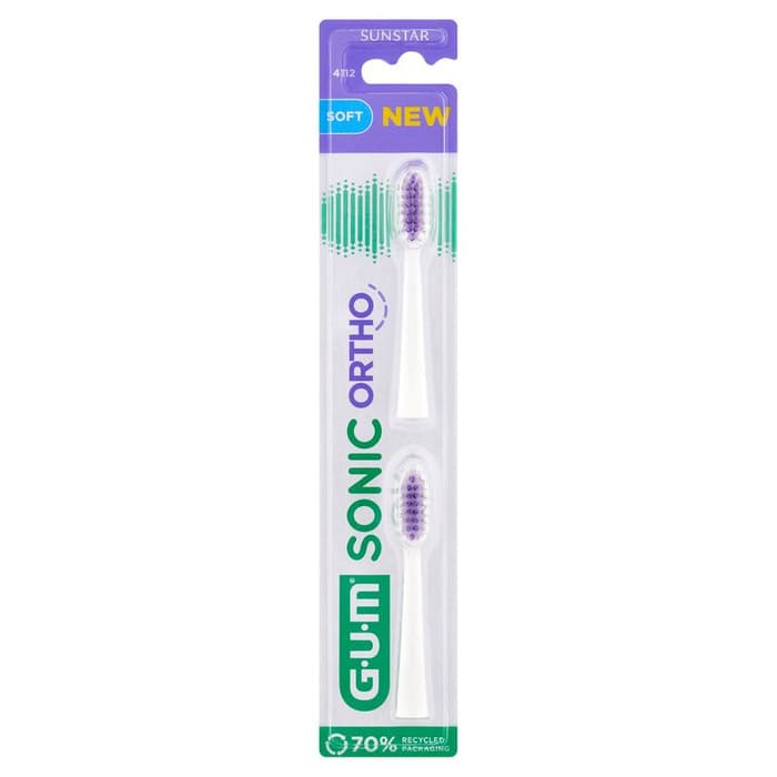 GUM SONIC ORTHO Główki wymienne, 2 szt