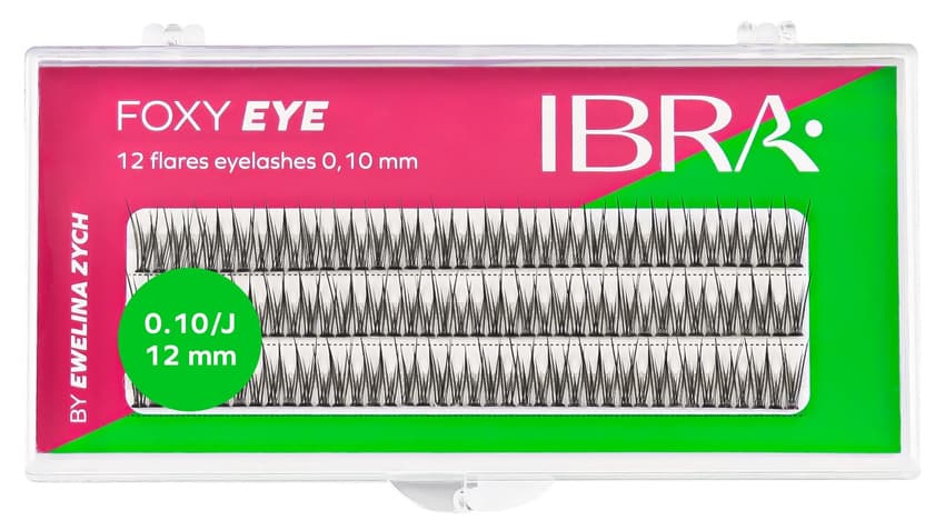 Ibra Kępki sztucznych rzęs „Foxy Eye” 0,10 J – 12 mm