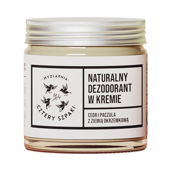 4 Szpaki Dezodorant w kremie Cedr i Paczula, 60 ml