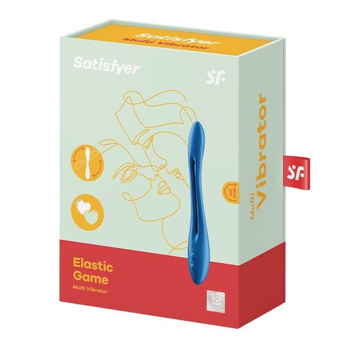 Wibrator dla par podwójny Satisfyer Elastic Game niebieski