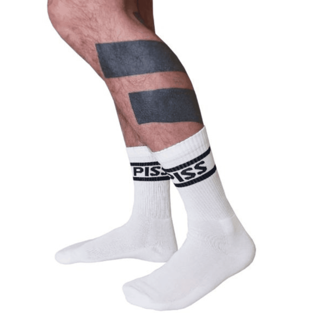 Mister B Crew Socks Piss White