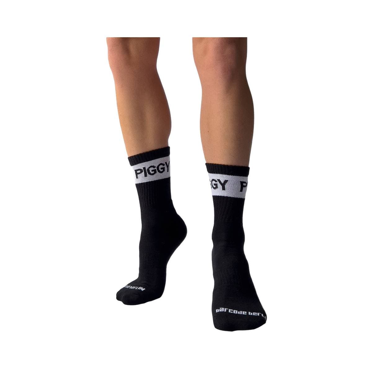 Fetish Half Socks Piggy Black-White Barcode Berlin