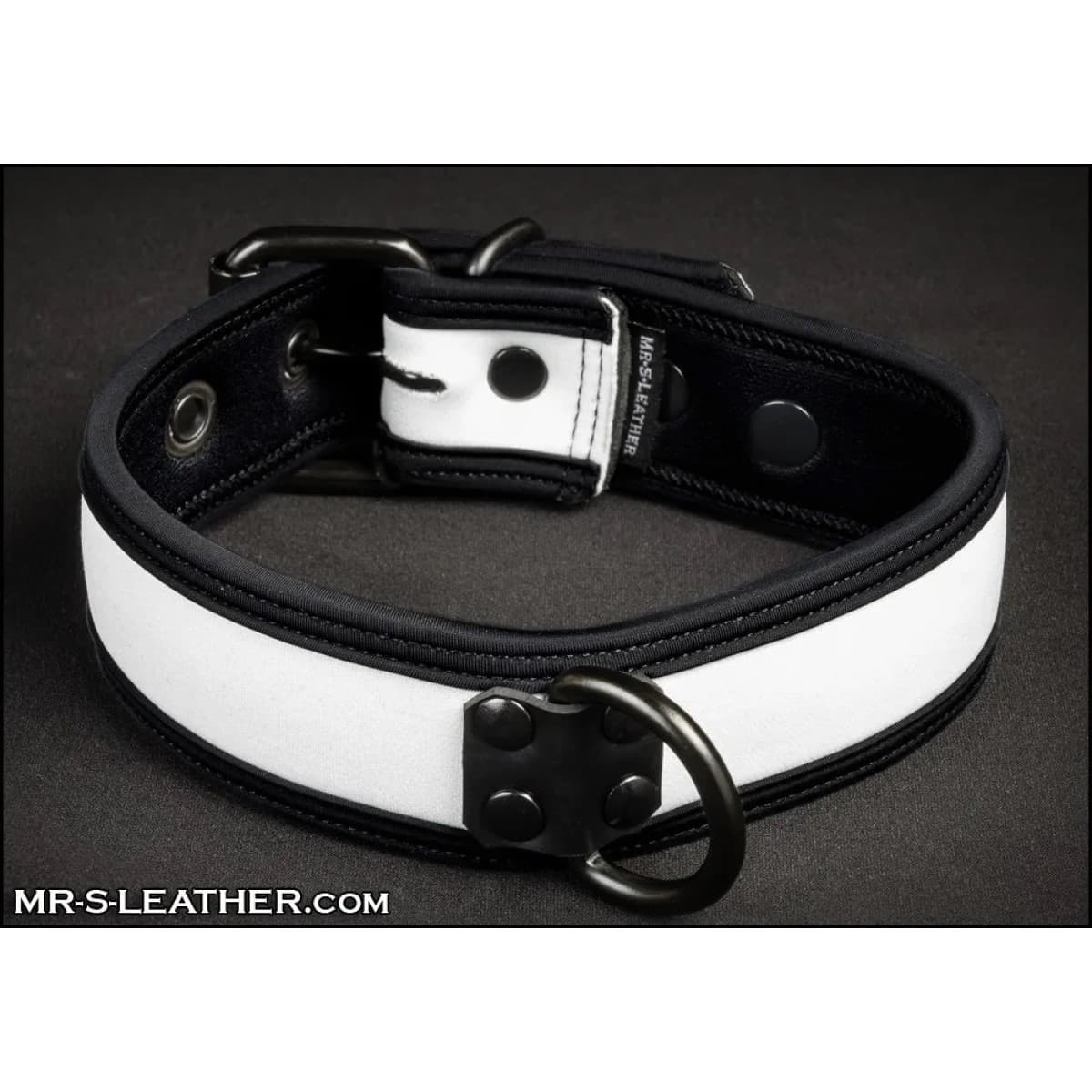 Neo Bold Color Puppy Collar White Mr-S-Leather