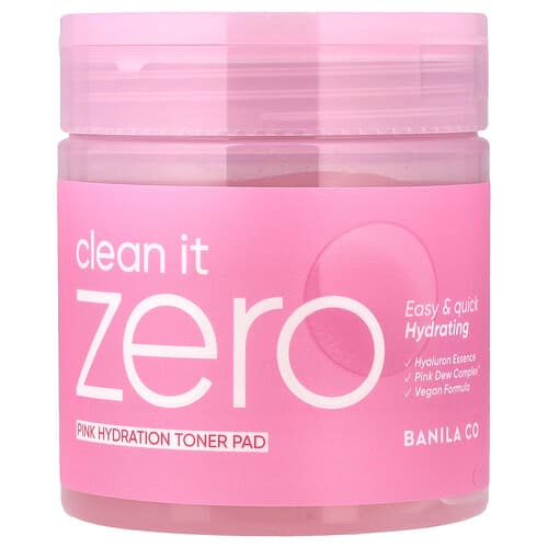 Banila Co  Clean it Zero  różowy tonik nawilżający  70 wacików  235 ml