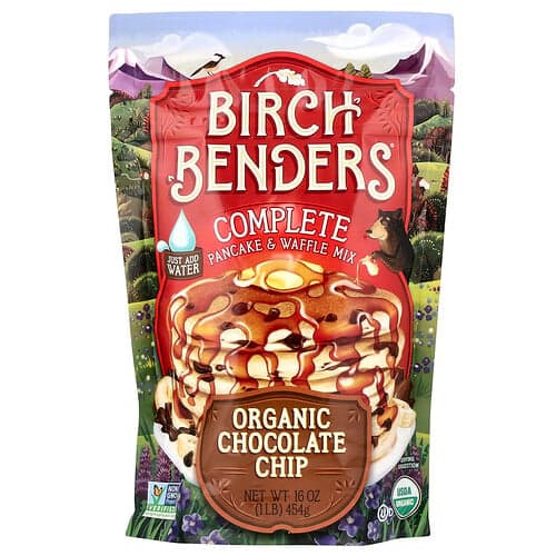 Birch Benders  Kompletna mieszanka do naleśników i gofrów  organiczne kawałki czekolady  454 g