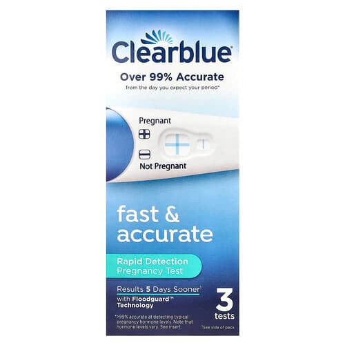 Clearblue  Szybki i dokładny test ciążowy do szybkiego wykrywania  3 testy