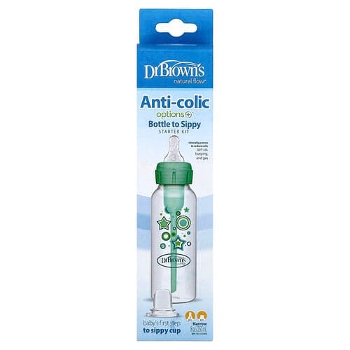 Dr. Brown's  Anti-Colic Options+™  zestaw startowy Bottle To Sippy  od 6 miesięcy  zestaw 5 sztuk
