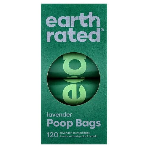 Earth Rated  Torebki na odchody  lawendowe  8 rolek
