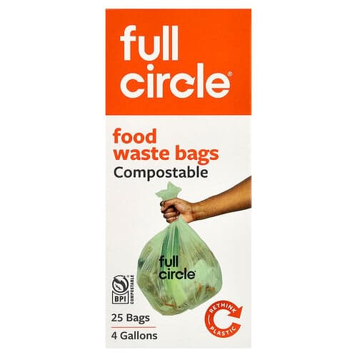 Full Circle  For Good™  worki na odpady spożywcze  kompostowalne  25 torebek