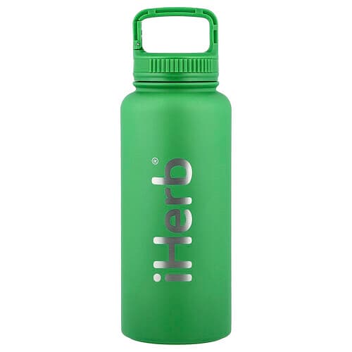 iHerb Goods  Butelka sportowa iHerb® Bohtal Insulated Sports  zielona  960 ml