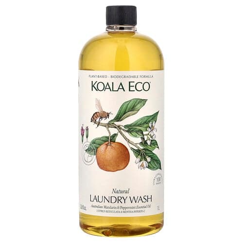 Koala Eco  Natural Laundry Wash  olejek eteryczny z australijskiej mandarynki i mięty pieprzowej  1 l