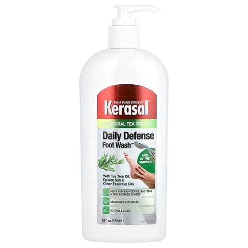 Kerasal  Daily Defense Foot Wash™  z olejkiem z drzewa herbacianego  solą Epsom i innymi olejkami eterycznymi  355 ml