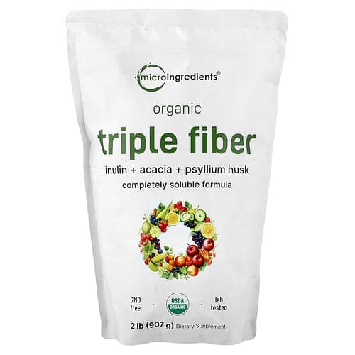 Micro Ingredients  Potrójne organiczne błonnik  907 g
