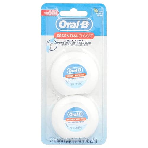 Oral-B  EssentialFloss™  niedrogie opakowanie  miętowe  2 opakowania  każde 50 m