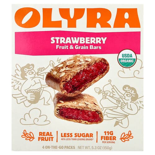Olyra  Batony owocowo-zbożowe  truskawkowe  4 opakowania  37 5 g każde