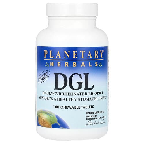 Planetary Herbals  DGL  380 mg  100 tabletek do żucia