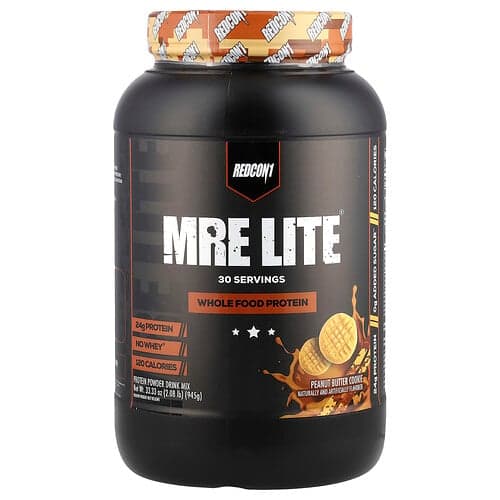 Redcon1  MRE Lite®  pełnoziarniste białko w proszku  ciastko z masłem orzechowym  945 g 2 08 funta