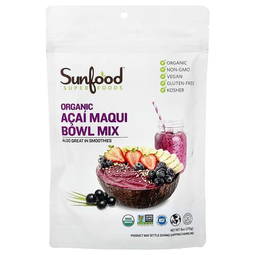 Sunfood  Superfoods  organiczna mieszanka do misek maqui z acai  170 g
