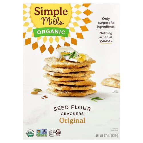 Simple Mills  Organiczne krakersy z mąki pszennej  oryginalne  120 g