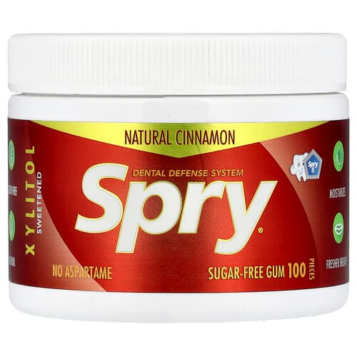 Xlear  Spry®  guma do żucia  naturalny cynamon  100 sztuk