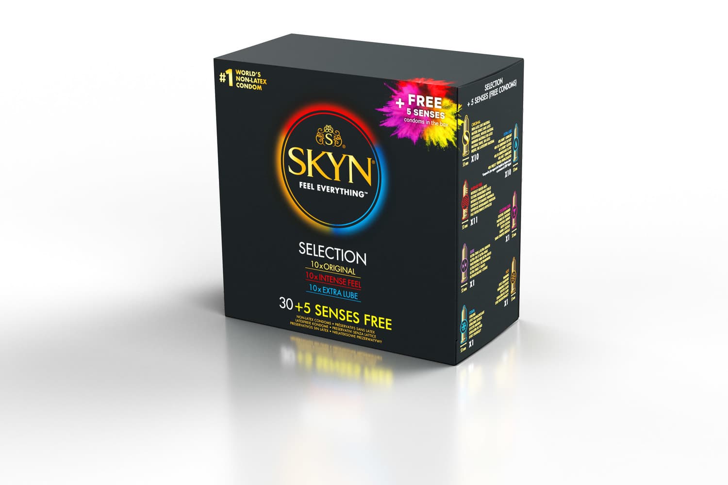 Zestaw Kilku Rodzajów Prezerwatyw Nielateksowych Unimil Skyn Selection 35 Sztuk SKYN