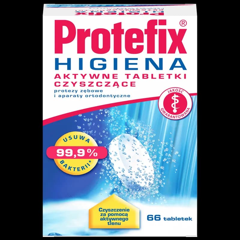 Protefix® HIGIENA Aktywne tabletki czyszczące, 66 szt.