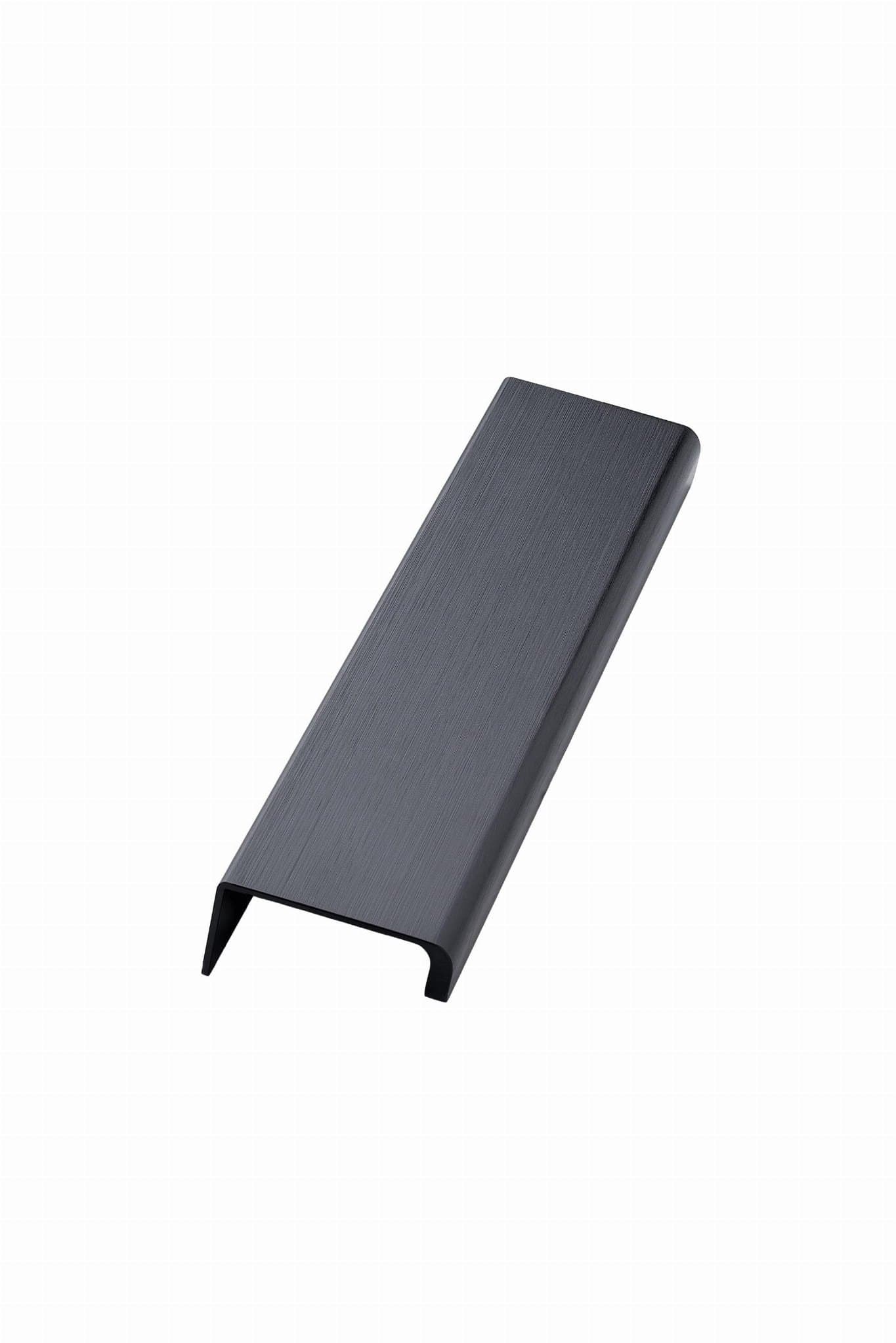 Uchwyt meblowy krawędziowy Artisan 200 Aluminiowy Czarny Mat Szczotkowany
