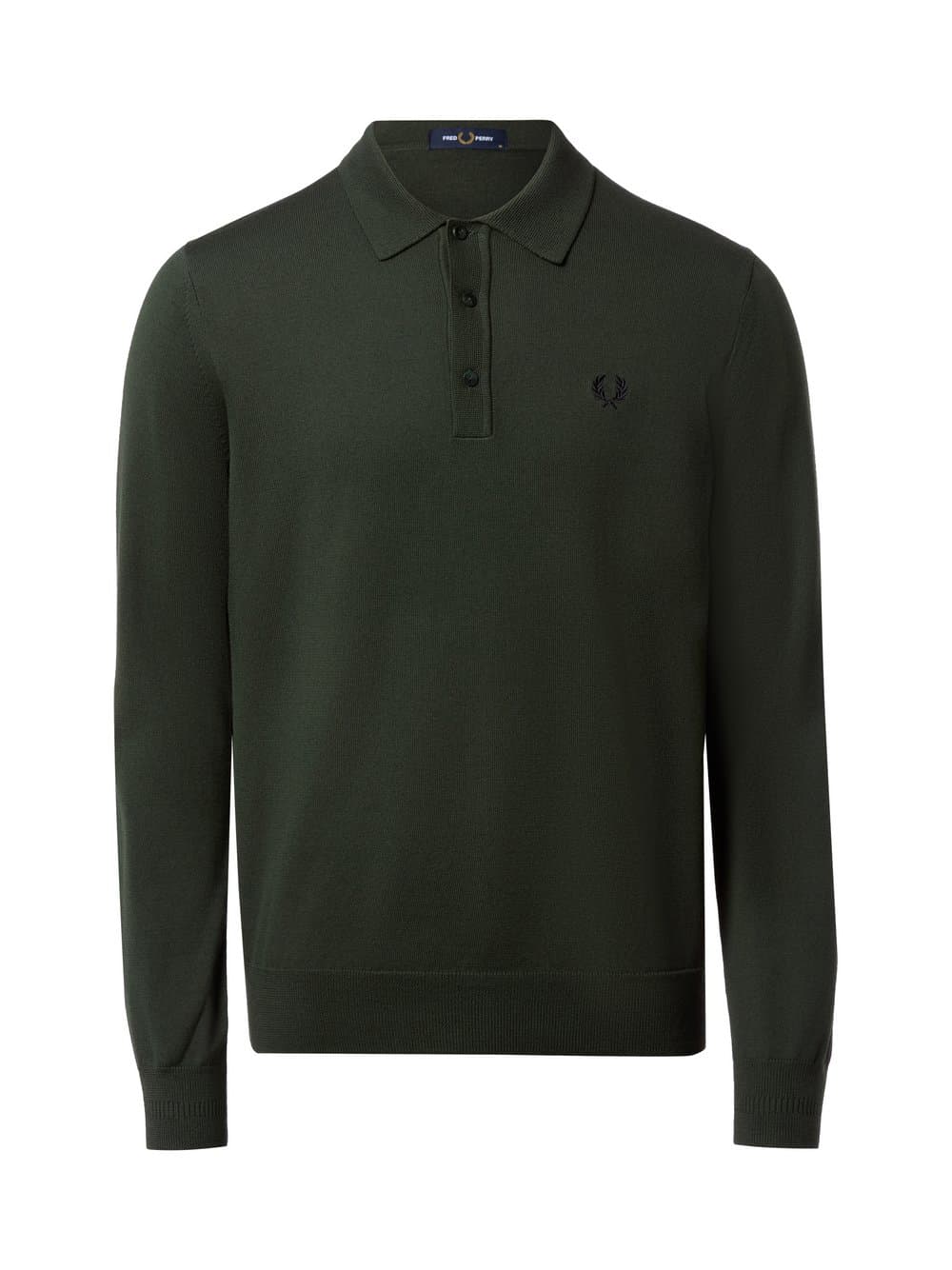 Fred Perry Sweter Mężczyźni Wełna zielony, XL