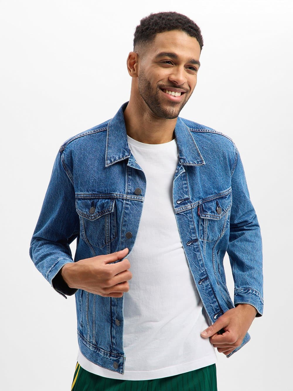Levi's Męska kurtka jeansowa Mężczyźni Bawełna niebieski, M