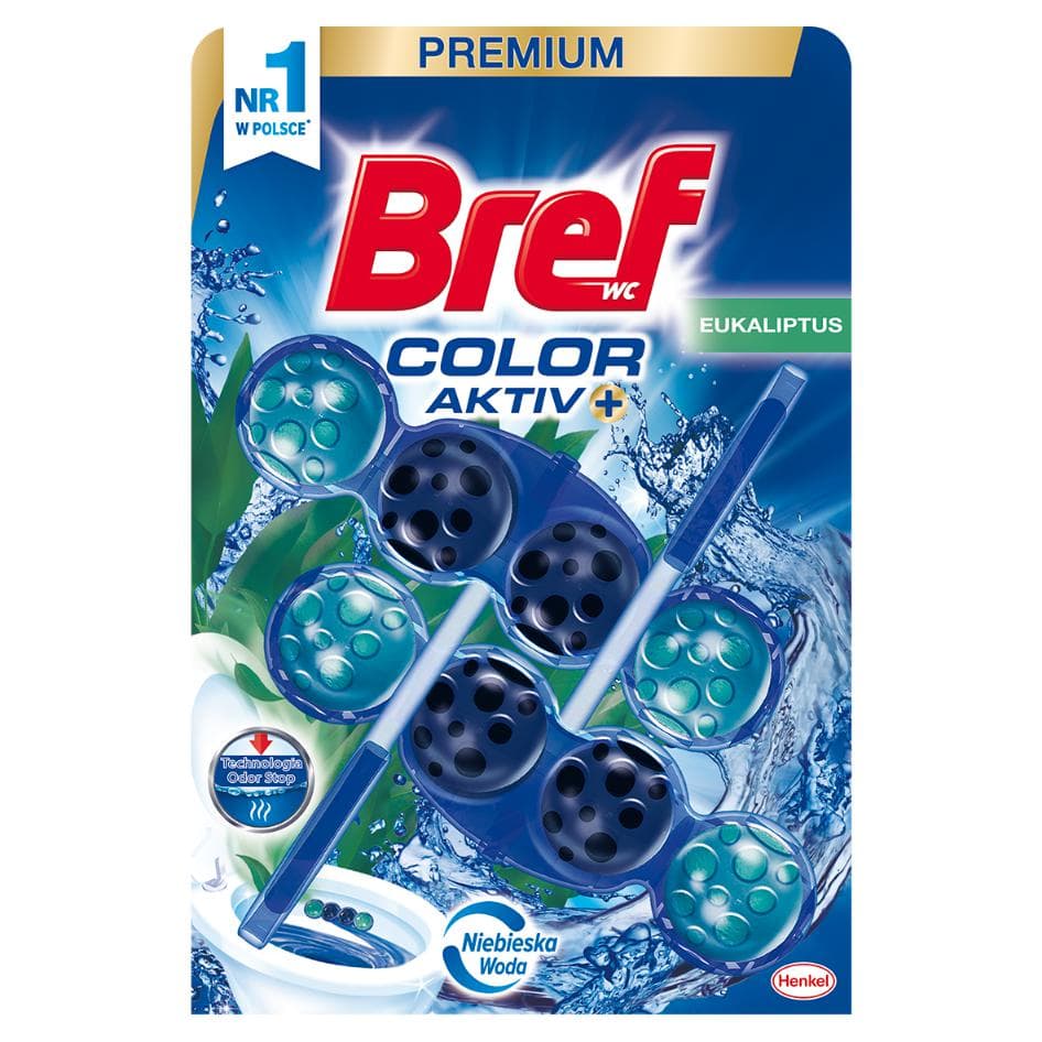 Kostki do WC Eukaliptus Bref Color Aktiv 2x50g