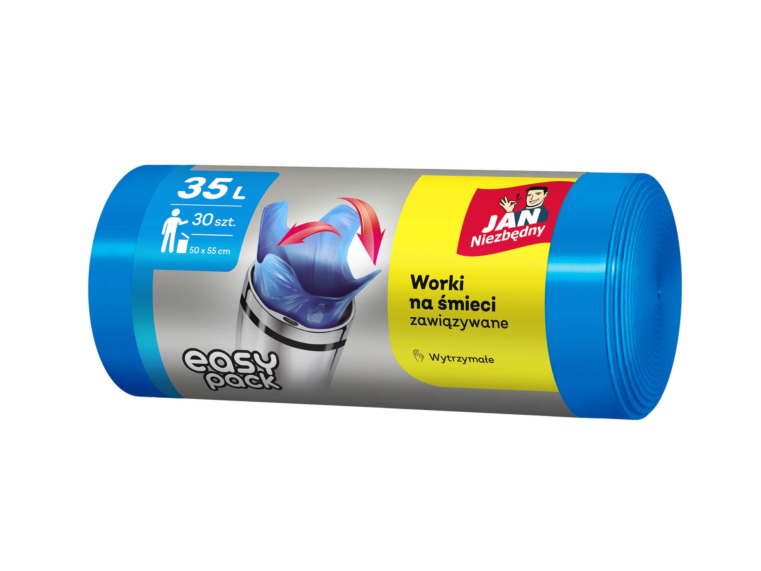 Worki 35l na śmieci zawiązywane 30szt Jan Niezbędny Easy-Pack