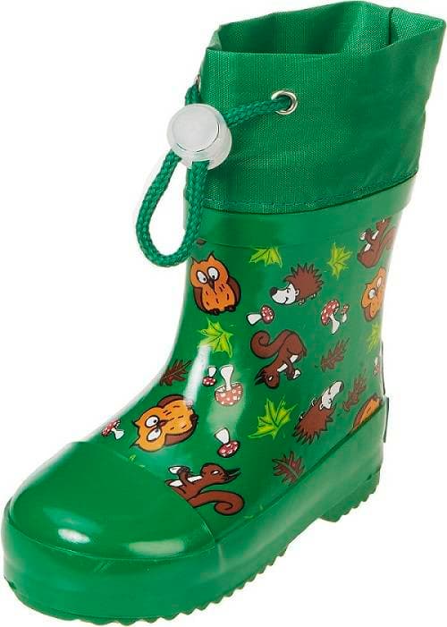 Kalosze dziecięce ze ściągaczem, Leśne Zwierzątka, zielone, Playshoes