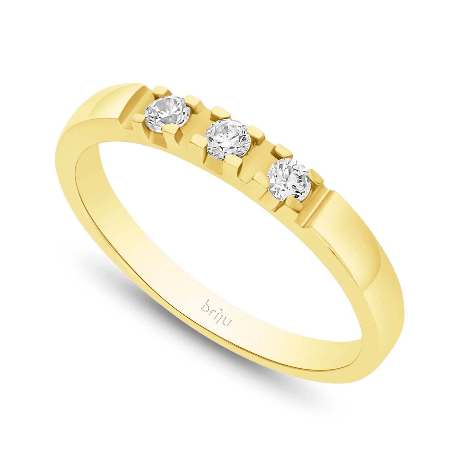 Pierścionek z brylantami żółte złoto 0,14 ct 585 (B0274-100)