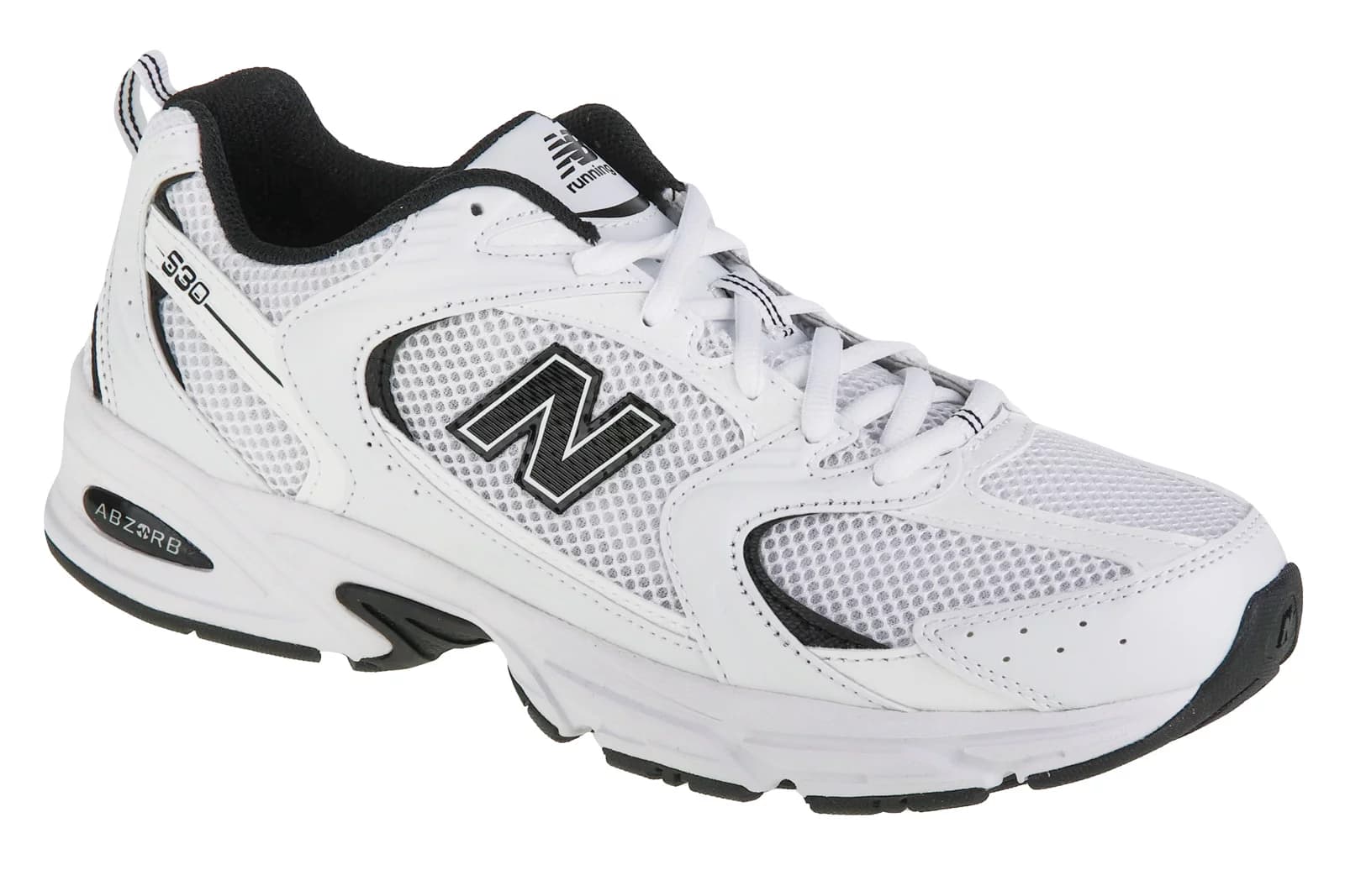 New Balance MR530EWB, Unisex, Białe, buty sneakers, przewiewna siateczka, rozmiar: 38,5
