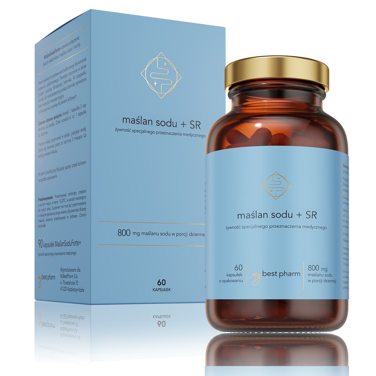 MyBestPharm Maślan Sodu+SR Suplement Diety 60 Kapsułek