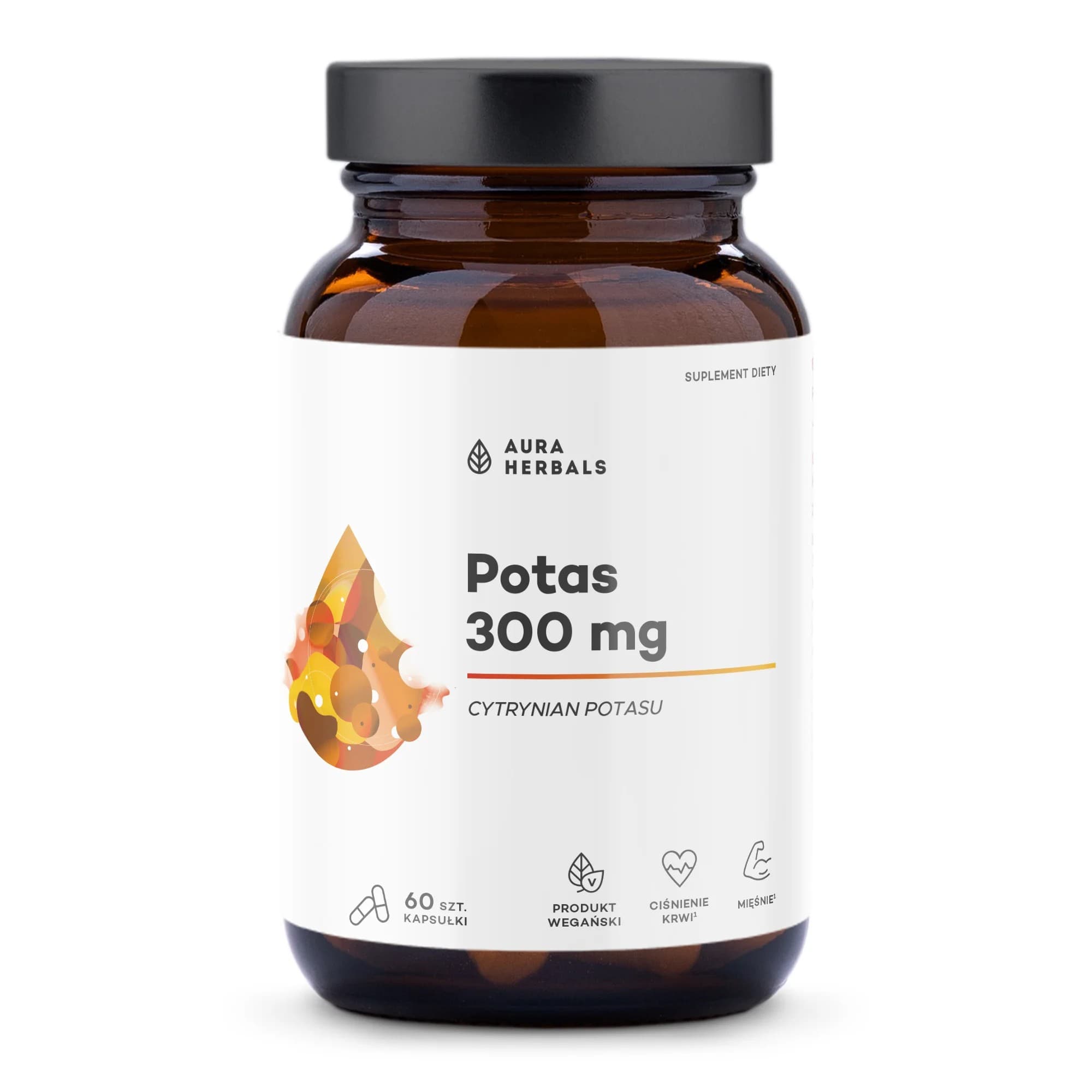Aura Herbals Potas 300mg Suplement Diety 60 Kapsułek