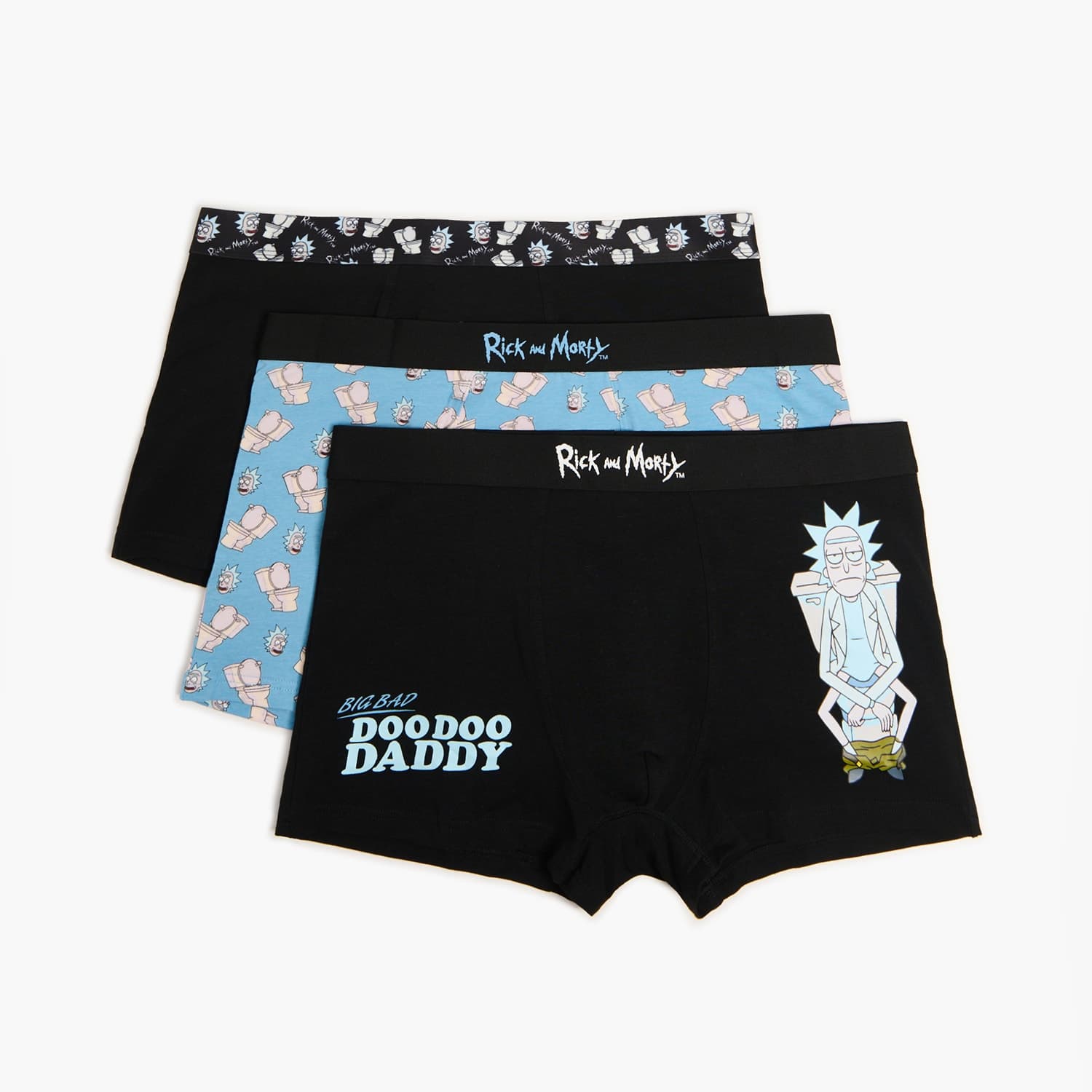 Cropp - Trójpak bokserek Rick i Morty - czarny