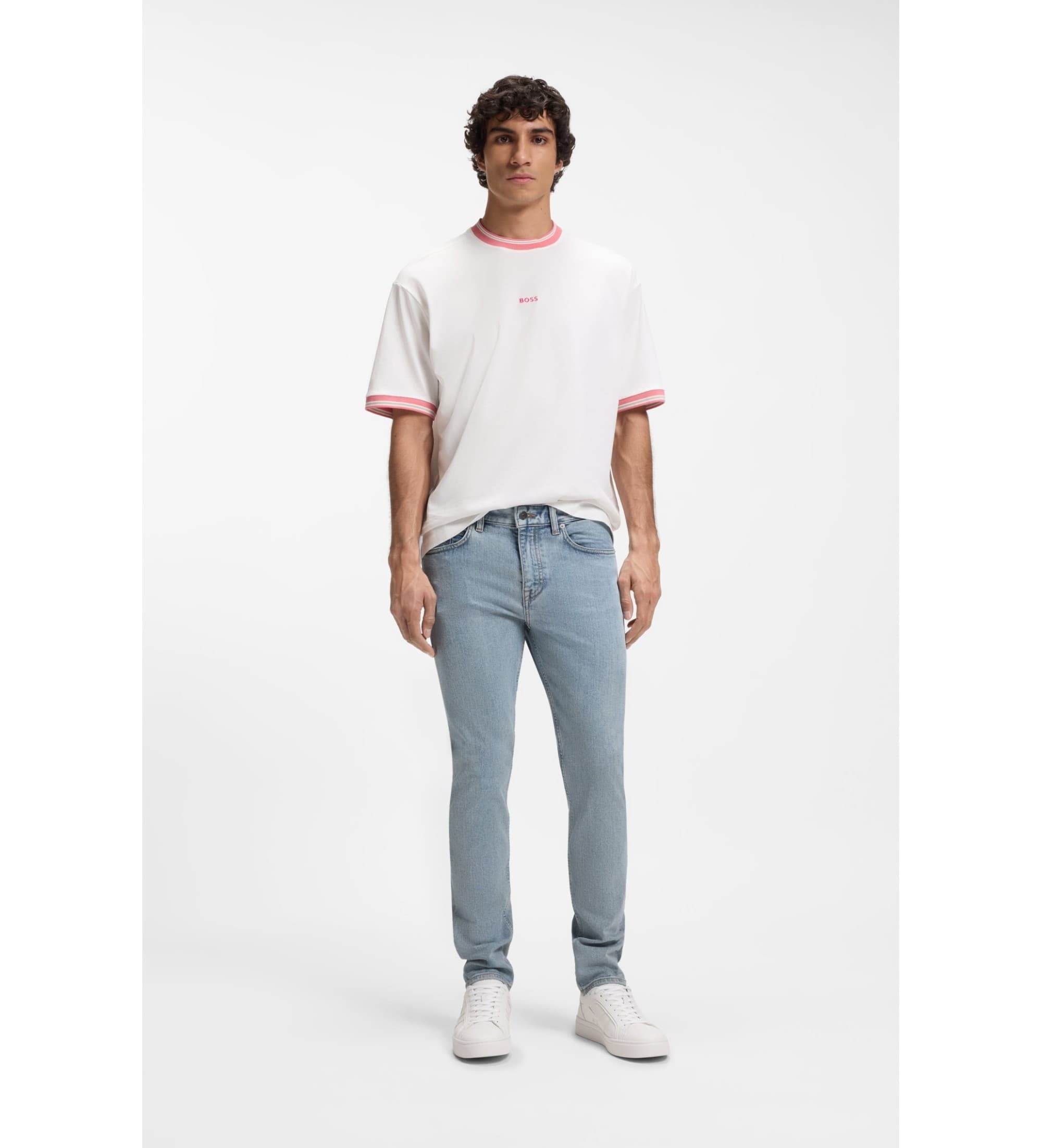 BOSS dla m??czyzn. 50556871 Niebieskie dżinsy Delaware (35/30), Zwykły, Bawełna, Denim